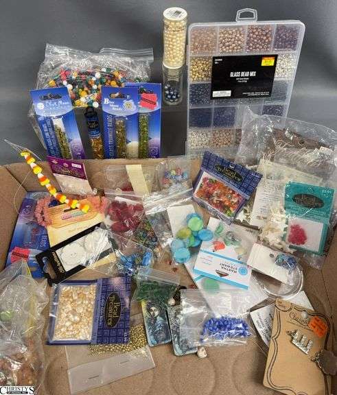 Jewelry Making, Glass Bead Mix Case, Various Other Crystal and Resin Beads image