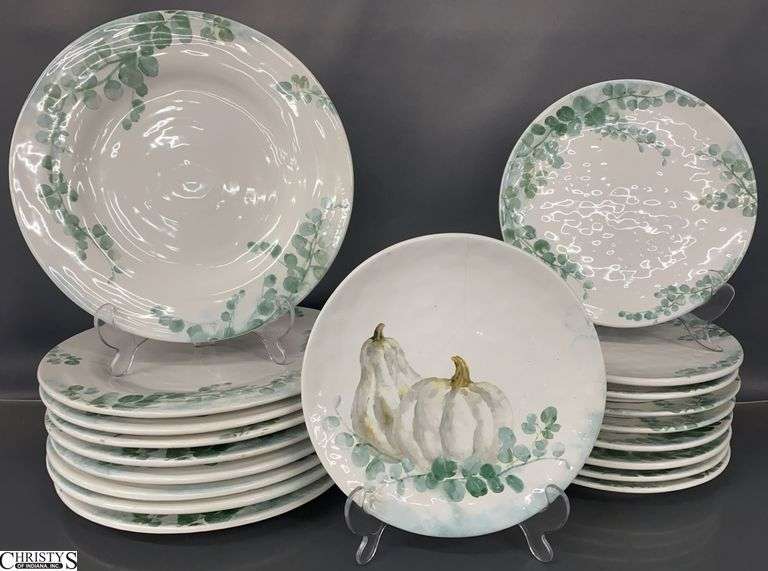 Pier 1 Plates - 11" of dinner plate - some chipping, cracking image