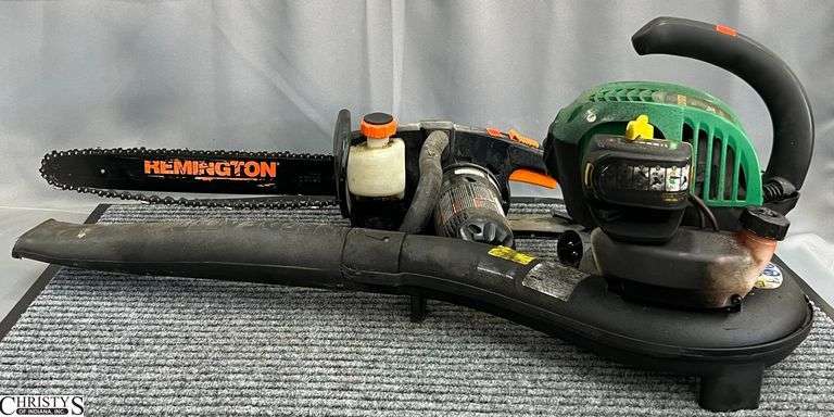 Weedeater Gas Blower and Remington Electric Chainsaw image