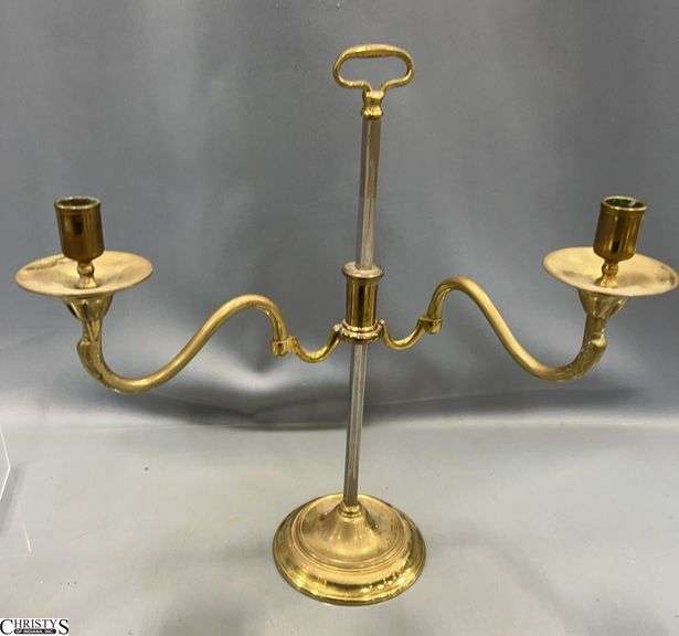 Williamsburg Gold and Silver Color Candelabra.  Approx. 15" Tall image