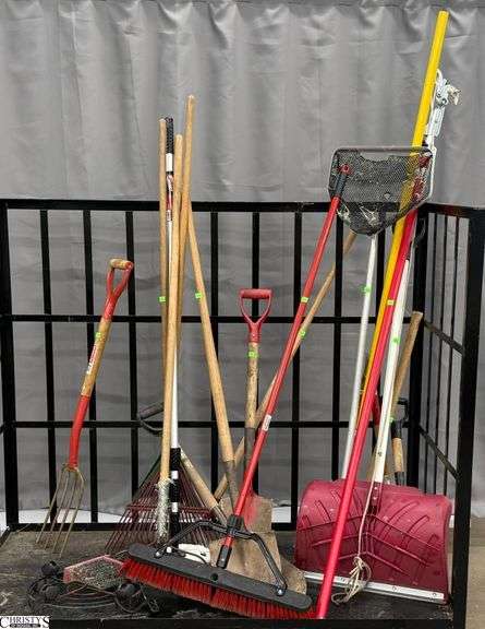 Long Handled Yard Tools - Rakes, Shovels, Limb Trimmers, Broom - CART NOT INCLUDED image