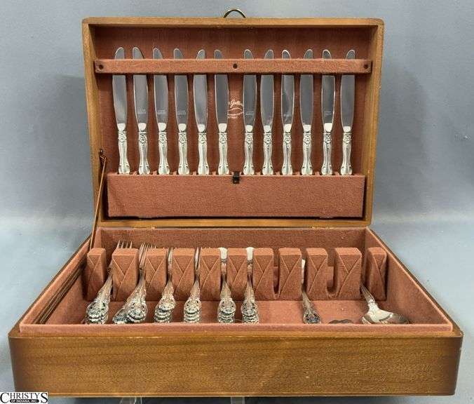 Service for 12 Gorham Sterling Flatware In Case image