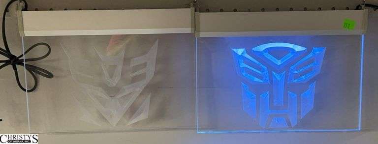 Transformers Lighted Display Sign 12x8.75" One Will Not Light Up image