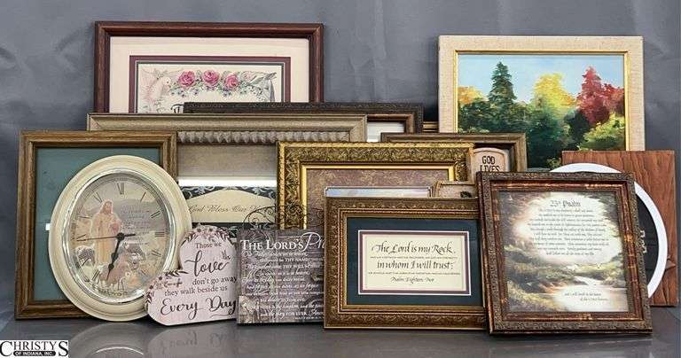 Assorted Framed Prints, Wall Decor - 16" x 19" of largest image