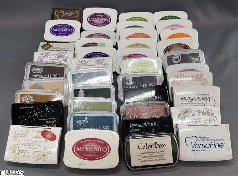 Approx 40 Ink Stamp Pads, Momento, Encore, VersaMark, Some New Some Used image