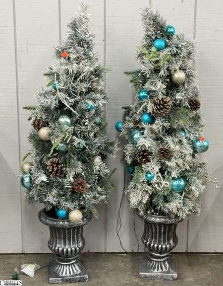 2 48" Pre Lit Christmas Trees image