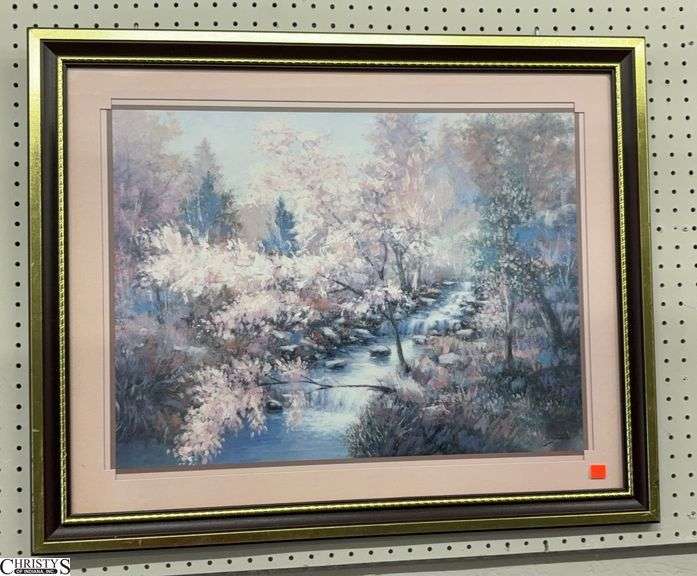 Framed Floral Print - 31" x 25" of frame image