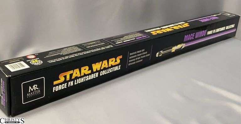 Master Replicas Star Wars Force FX Mace Windu Lightsaber Collectible In Box image
