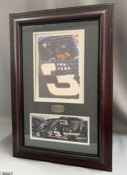 Dale Earnhardt "The Intimidator" Framed Display with 2001 Monte Carlo Diecast Overall 15.5x23 image