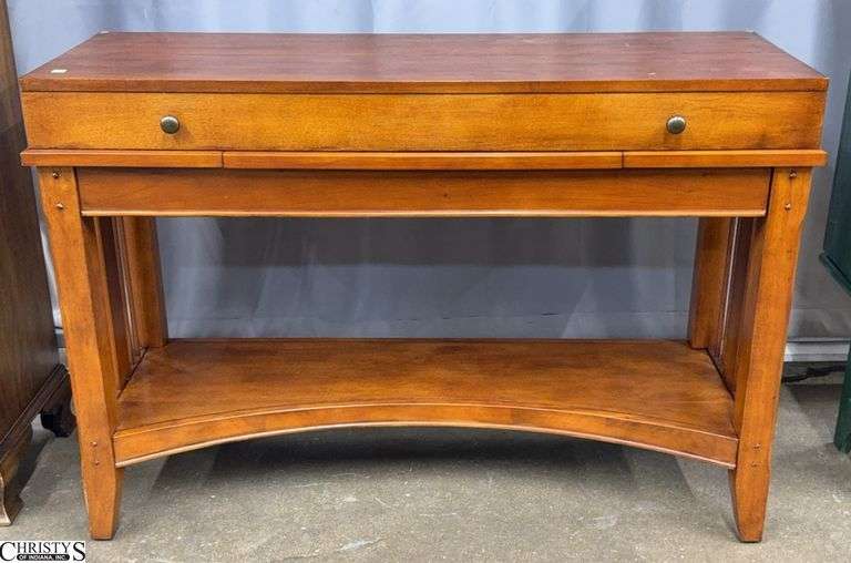 Flip Open Desk With Pull Out Tray, Some Scuffs on Top 49x18x34" When Closed image