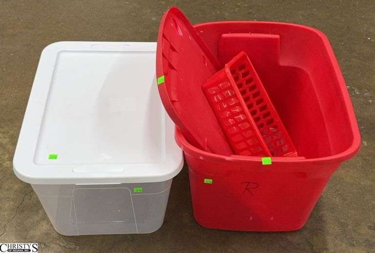 2 Empty Storage Totes - 24" of largest image