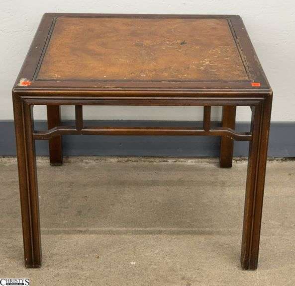 Asian Influence Side Table - 26" x 26" x 23" - some surface wear image