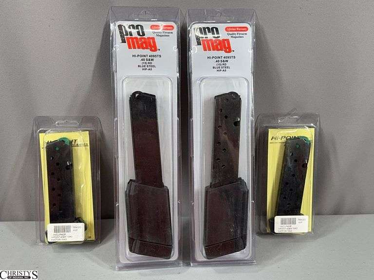 4 cal. .40 Magazines New in Package- 2 Pro Mag Hi-Point .40 S&W 15-Round Magazines and 2 Hi-Point .40 S&W 10-Round Magazines image