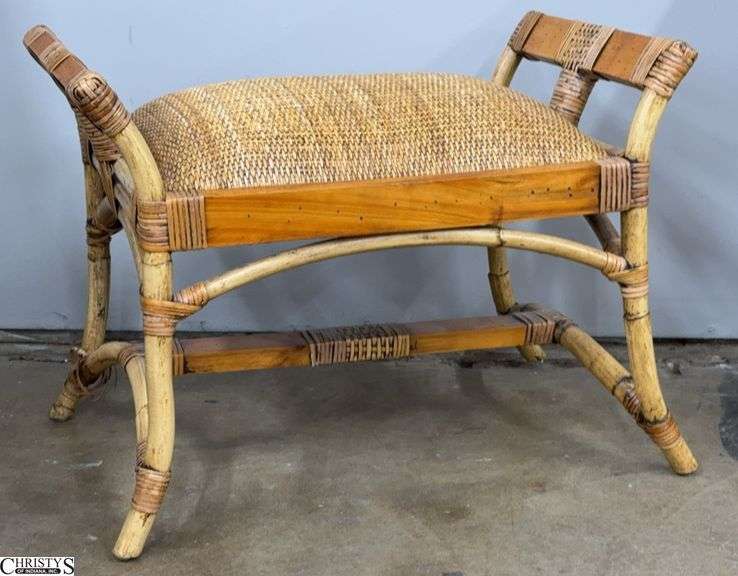 Woven Stool or Ottoman 24x17x18" image