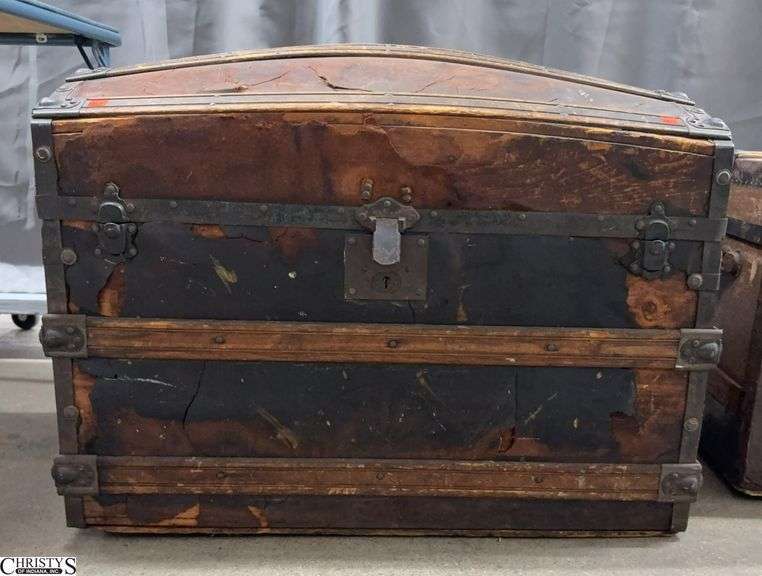 Dome Trunk - 33" x 20" x 25" - shows wear image