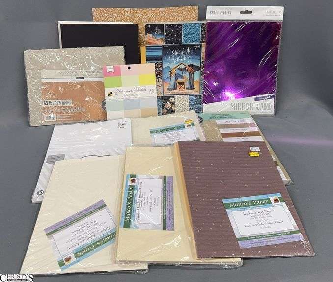 Craft Cardstock Paper and Shimmer Small Stack, Marcos Paper, Covers, Foil Pages image