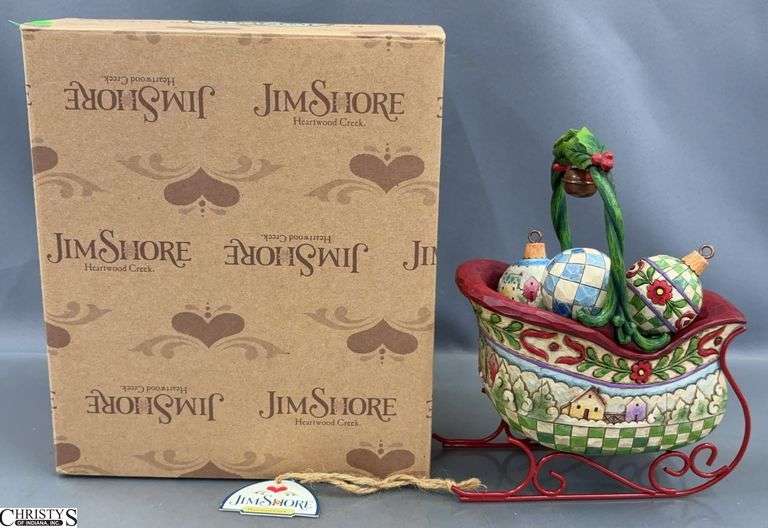 Jim Shore Sleigh Bells Ring Figurine - 7" x 8.5" of sleigh image