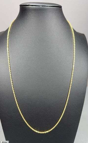 14KT Yellow Gold  1.5mm Rope Chain image
