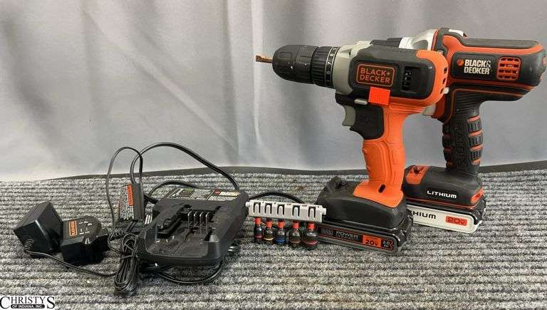 Black & Decker Cordless Drills, 2 Batteries, 2 Chargers image