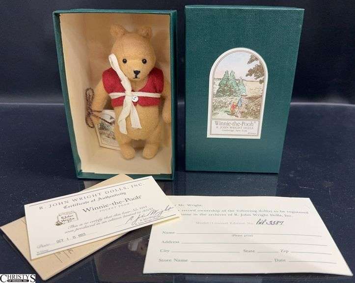 R. John Wright Winnie the Pooh - Pocket Pooh - 5" Tall in Box with COA Card image