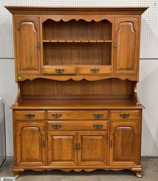 2pc Monitor Furniture Company China Hutch, Base 60x20x33", Top 58x16x43" image