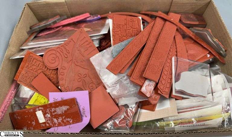 Assortment of Rubber Stamps Most Have Been Used image