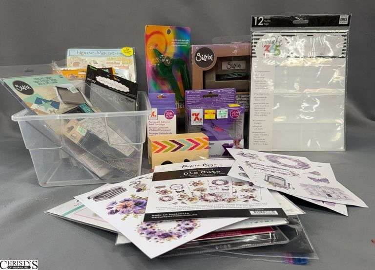 Xyron Sticker Maker, and Refill Cartridge, Rolling Cutter, Clear Stamps, Cutting Pads, Spacers, Cutting Dies image