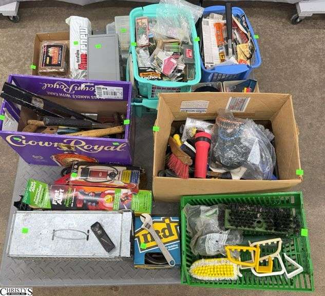 Skid of Hardware, Small Hand Tools, Hardware Organizers, Fire Extinguisher - SKID NOT INCLUDED image