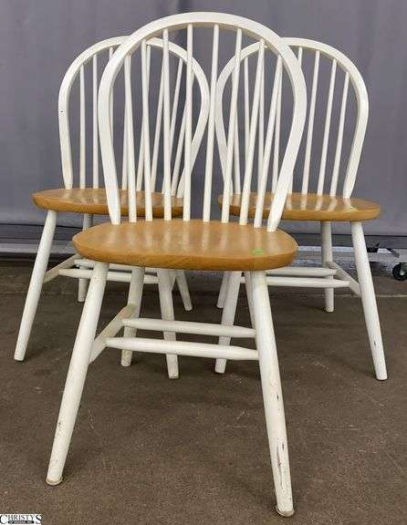 3 Wood Kitchen Chairs - 36" x 18" seat image
