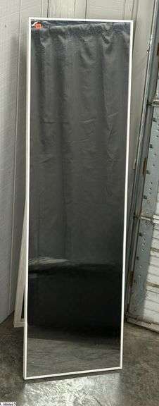 White Frame Easel Style Floor Mirror - 18.5" x 65" image
