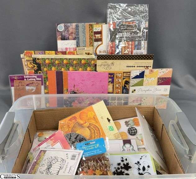 Autumn, Fall and Some Halloween Cardmaking, Scrapbooking, Stamping, Ribbons, Embossing Folders, Nature Leaves, Vintage Plaid, Pumpkin Spice, and Other Stacks image