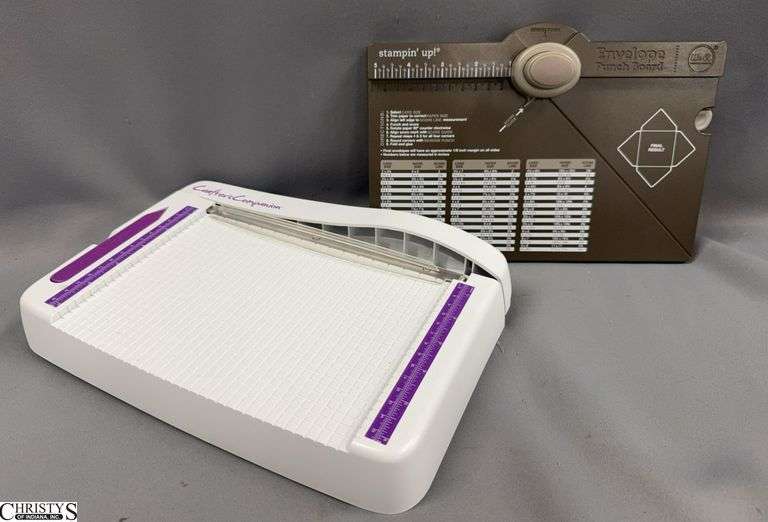 Stampin Up Envelope Punch Board and Crafters Companion Paper Trimmer image