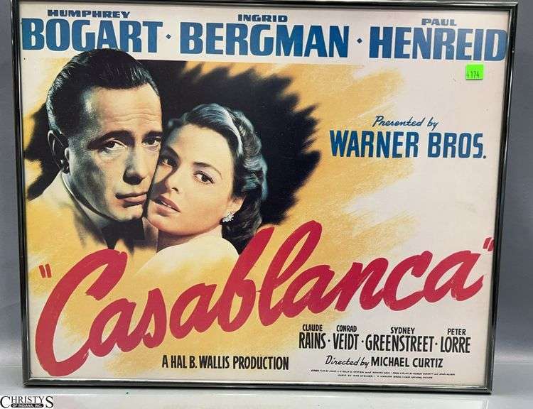 Framed Casablanca Poster Approx. 23"X 18" image