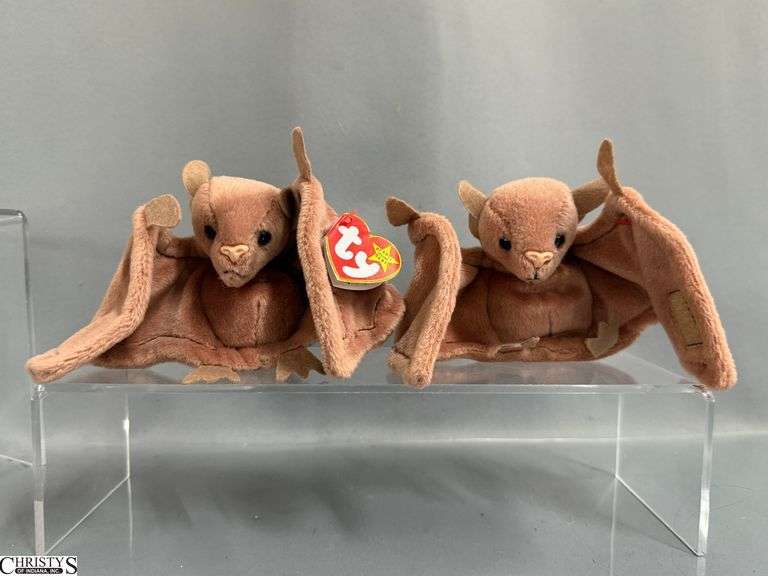 2 Ty Beanie Babies "Batty" Animals image