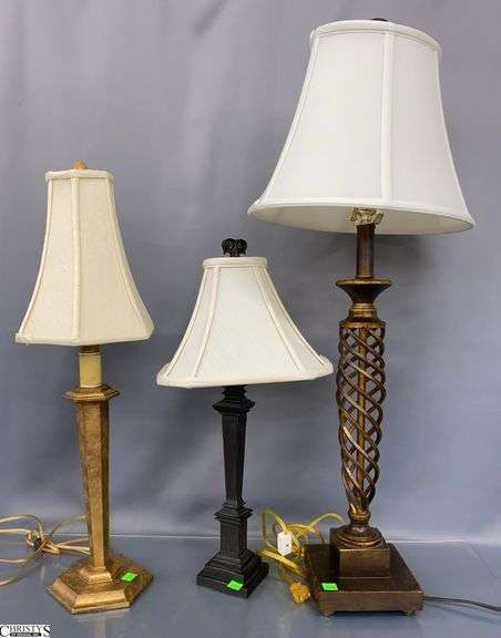 3 Decorator Lamps - 32" of tallest image
