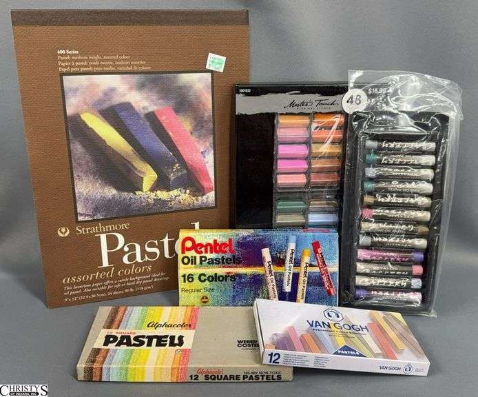 Pastel 400 Series Paper Pad With Assorted Colors, Pastel Sticks, Oil Pastels, Pearlescent Colors image