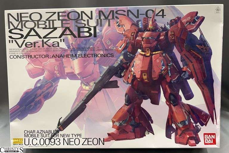Bandai Model Neo Zeon MSN-04 Mobile Suit Sazabi Ver. Ka, UC0093 Neo Zeon Char Aznables For New Type In Box image