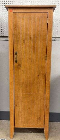 Pressed Wood Single Door Cabinet - 20.5" x 17" x 60" - some finish wear image