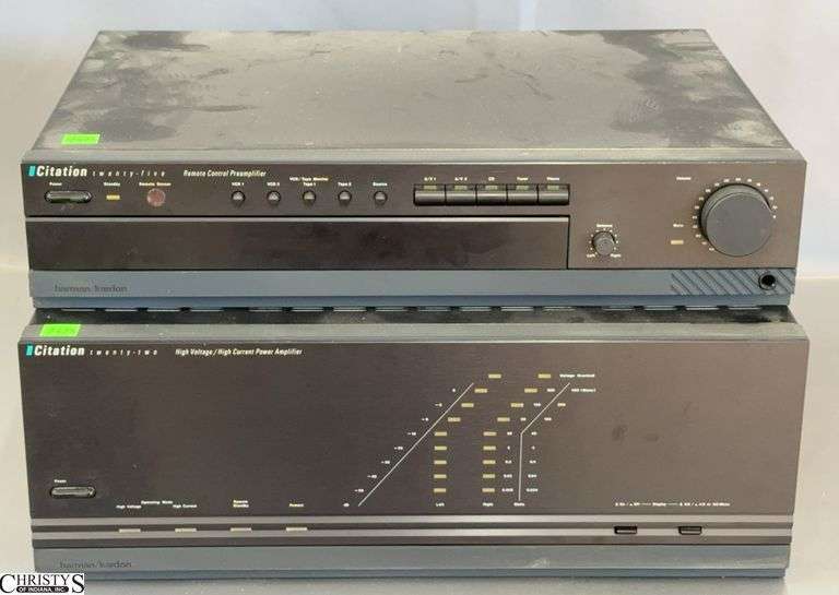Harman Kardon Citation Twenty Five Preamplifier and High Voltage/Current Power Amplifier - 17" x 14" x 6" image