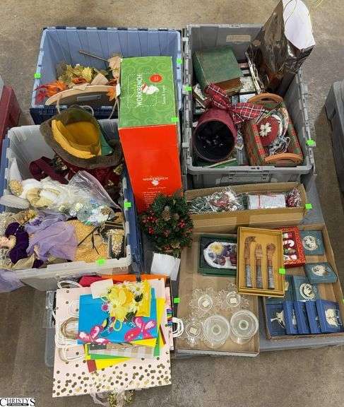 Skid of Christmas Decor - Lenox and Wedgwood Ornaments, Gift Boxes, Tree Topper, Misc Decor - SKID NOT INCLUDED image