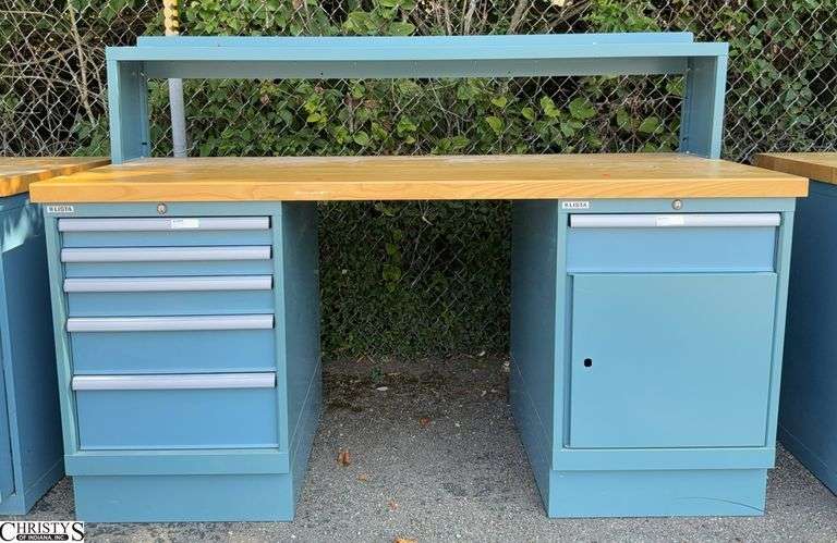 Wooden Top Work Bench 72x30x36 With Shelf image