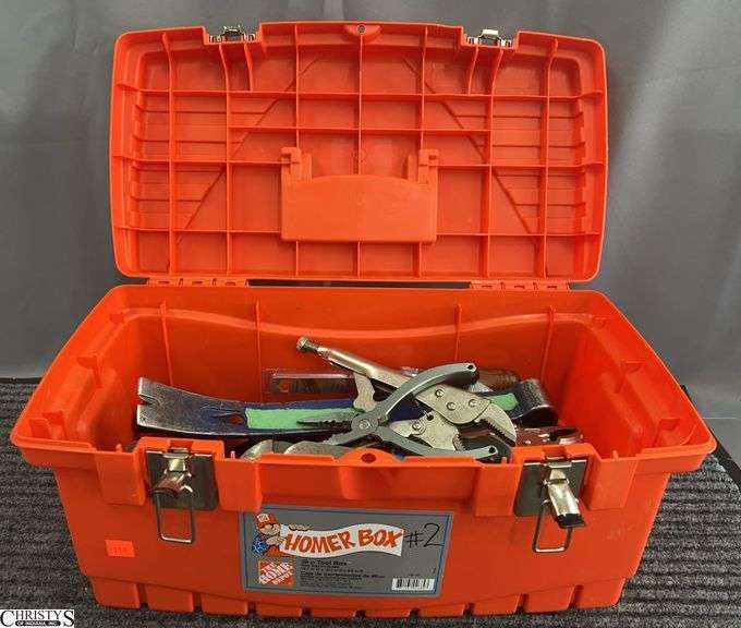 Homer Box 19" Tool Box and Contents Various Hand Tools image