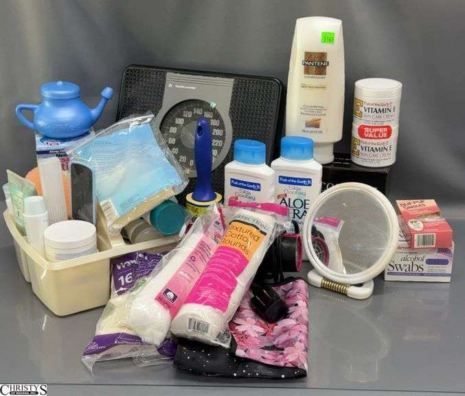 Beauty Products, Hair Dryer, Health O Meter Scale, Pedicure Products, Misc image