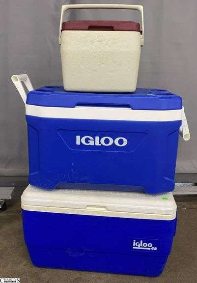 3 Coolers - Igloo and Coleman - 22" of largest image