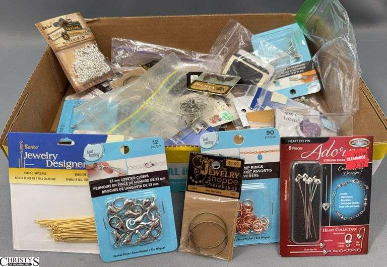 Jewelry Making, Earrings, Lobster Clasps, Head Pins, Charms, Ball Chains image