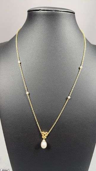 14KT Yellow Gold Seed Pearl Necklace image