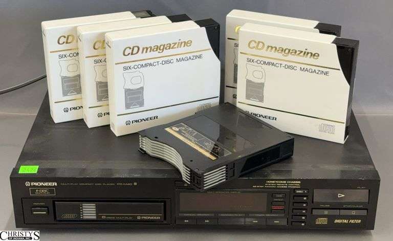 Pioneer Multiplay CD Player and 7 Disc Magazines - 16" x 12.5" x 3" image