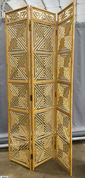 Bamboo 3 Panel Divider Screen - 17" x 84" of each panel image