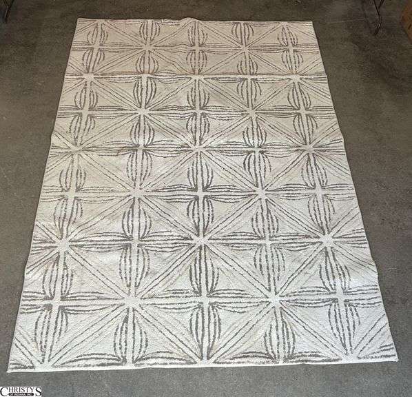Large Area Rug - Shows wear and staining - 93" x 128" image