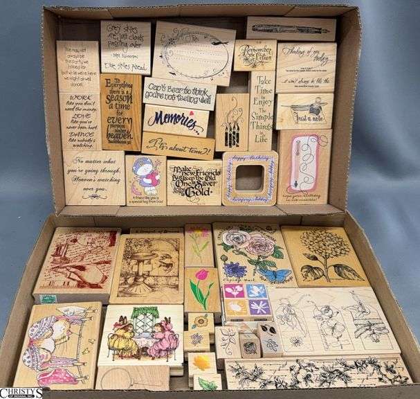 43 Woodblock Rubber Stamps Sayings, Quotes, Images image